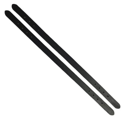 Majestic Ally 2 Pcs Smooth Replacement Leather Crown for Breakaway Halter - color: Black