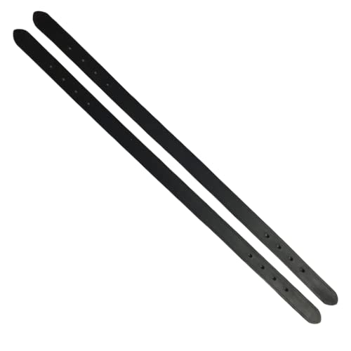 Majestic Ally 2 Pcs Smooth Replacement Leather Crown for Breakaway Halter - color: Black