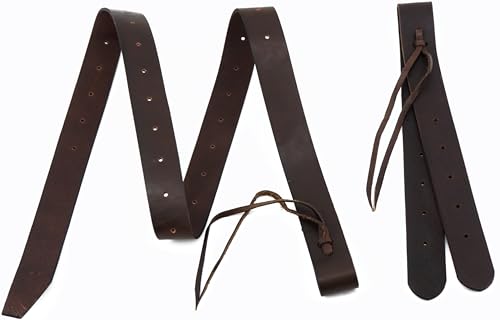 Jeereal Leather Latigo(1.75" x 68.5"),Off Billet Cinch Straps Set for Western Horse Saddle,Heavy Oil Weighted