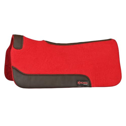 HILASON Western Wool Felt Horse Saddle Pad 30X30 in - color: Red