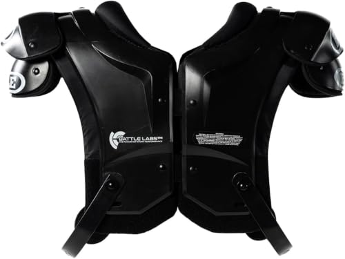 Battle Sports Defender Football Shoulder Pads - color: Black, size: Youth-Large