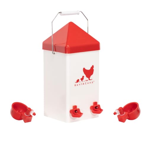 RentACoop Sm Thermo Bucket Belt and 1Gal High Rise Waterer
