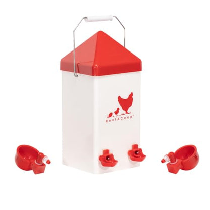 RentACoop Sm Thermo Bucket Belt and 1Gal High Rise Waterer