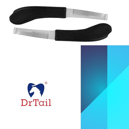Regular Hoof Knife for Horses – Farrier Tool with Plastic Grip – Hoof Trimming Knife for Equine Care & Veterinary Use (Left Hand) - style: Wide Blade - RH