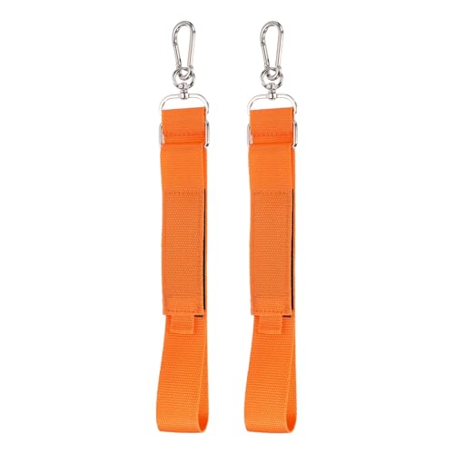 PATIKIL 32 Inch Hook Hang Storage Straps, 2 Pcs Hook and Loop Extension Cord Hanger Holder Organizer with Snap Hooks for Power Cables Rope Hoses Hanging Garage Wall, Orange - color: Orange, size: 32 Inch