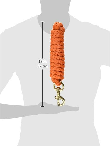 Hamilton 5/8" x 10' Poly Horse Lead Rope with Bolt Snap, Mango Orange - color: Mango Orange