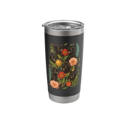 cute baby coat flower Stainless Steel Insulated Tumbler - color: Black