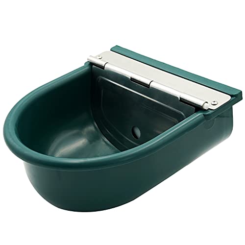 MINYULUA Automatic Waterer Bowl Large Horse Waterer with Float Valve - color: dark green