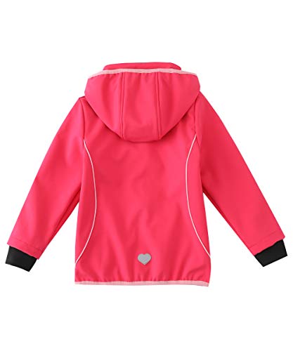 M2C Girls Hooded Fleece Lined Waterproof Windproof Jacket - color: Rose, size: 4T