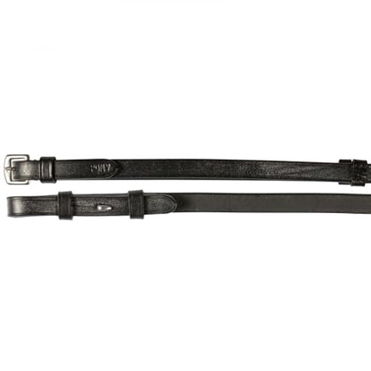Horze Laelia Leather Reins with Stops - Black - Pony - size: Pony