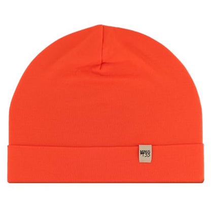 100% Merino Wool Cuff Beanie - Mens & Womens Warm Winter Hat - Watch Cap - Toque - Novelty Beanie - One Size Fits Most - color: Blaze Orange
