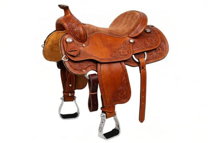 Horse Saddle Stirrups Western Aluminium Engraved Barrel Racing Rhinestones 51148PR