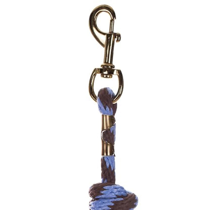 Equinavia Stella 8' Lead Rope with Snap Buckle - Light Blue/Brown - One Size - color: Light Blue/Brown