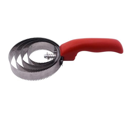 RUIAN Reversible Stainless Steel Curry Comb Soft Touch Grip Horse Comb, Red