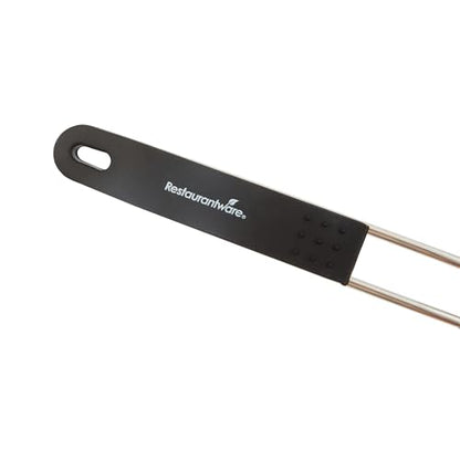 Restaurantware Fine Mesh Strainer 1 Count 15" x 7.8" x 3" with Silicone Handle Stainless Steel Extra Fine Mesh Strainer Heat-Resistant Handle Dishwasher-Safe for Rice, Quinoa, Pasta - size: Standard, Extra Fine Mesh-7 3/4"