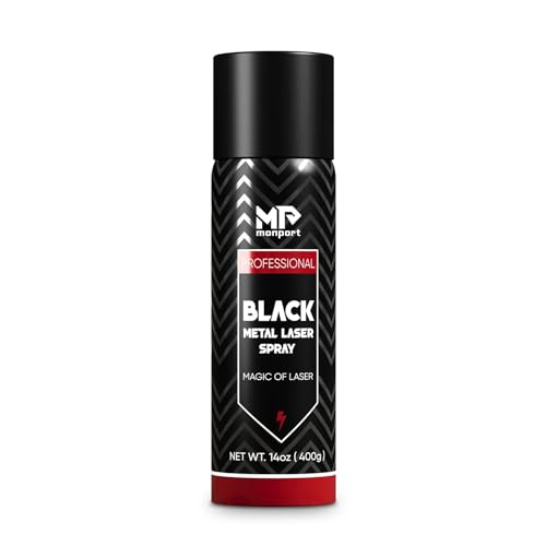 Monport Laser Marking Spray,Metal Laser Marking Fluid for CO2 Laser Engravers,14oz High Contrast Aerosol Black Spray for Laser Engraving Metal,Laser Ink for Aluminum,Stainless Steel, and Brass More...