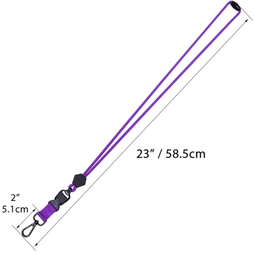 Wisdompro 23 inch Round Cord Lanyard with Safety Breakaway Buckle - color: Purple
