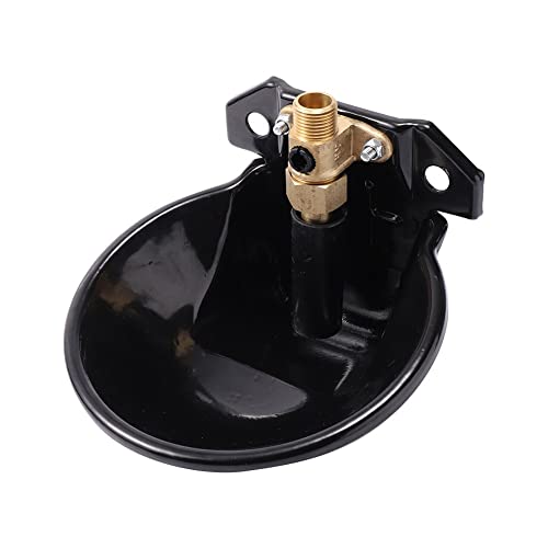 Automatic Goat Sheep Waterer Bowl with Copper Touch Valve - color: BLACK