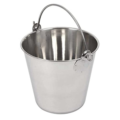 Lindy's 4-Quart Stainless Steel Bucket, Durable Seamless Bucket for Many Home Tasks, Carry Water or Milk, Fill with Food, Use as a Flower Pot, Cleaning Bucket, Table Centerpiece and Much More - size: 4 quarts