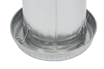 Hanging Poultry & Gamebird Feeder with Feed Pan, 30 Lb Galvanized Steel - size: 30 pounds