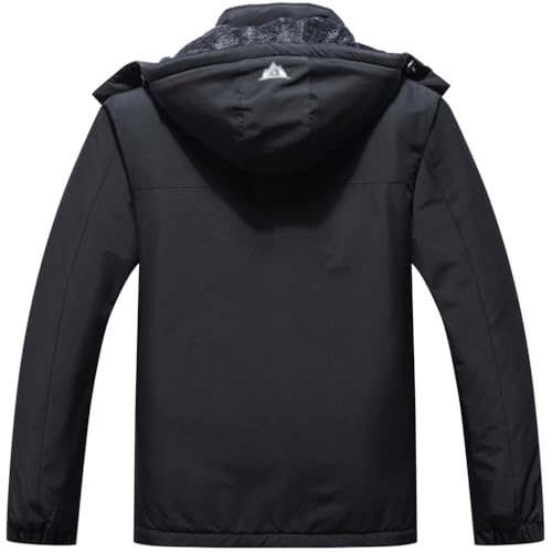 Men's Mountain Winter Coat - color: Black, size: Small