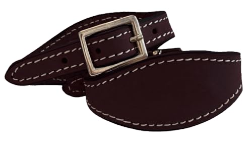 Stitched Leather Western Saddle Stirrup Replacement Hobbles for Adult Saddle - color: Dark Brown