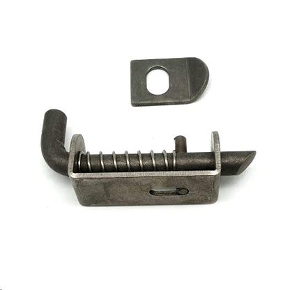 WANLIAN 2 Pcs Stainless Steel Mini Spring Loaded Latch Pin - 5 Inch 304 Metal Barrel Bolt Latch, Reinforced Industrial Welded Spring Lock for Pet Cage, Door Shed Gate, Tailgate Trailer Garage - color: Black 2pcs
