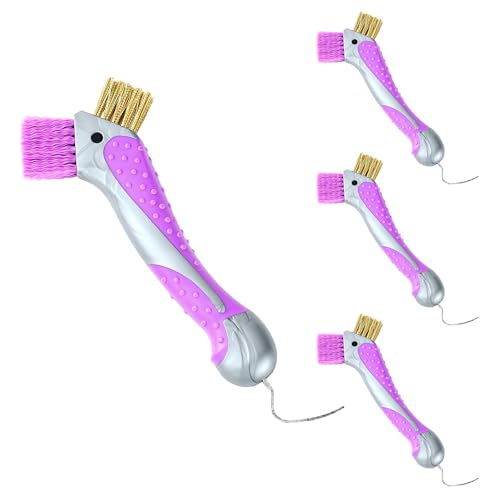 Horse Hoof Pick with Dual Brush,TPR Non-Slip Grip, Farrier Tool Hoof Pick for Horse Hoof Cleaning and Grooming,4 pcs Set - size: 4 pcs