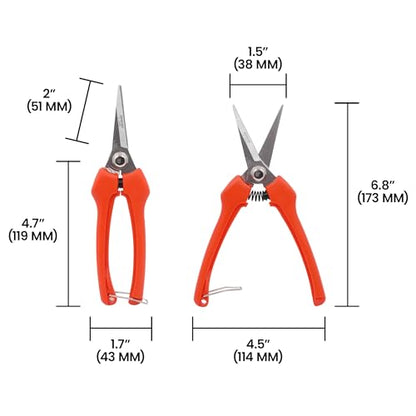 Zenport H306SC Euro Style Harvest Shear, Curved Stainless Steel Blade
