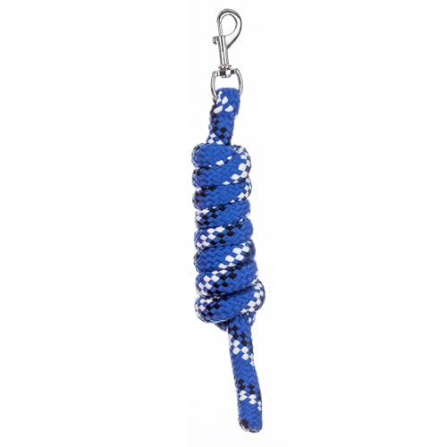 Equinavia Iris Soft 8' Lead Rope with Snap Buckle - Royal Blue/White/Black - One Size - color: Royal Blue/White/Black