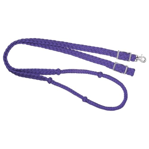 Tough 1 Deluxe Knotted Cord Roping Reins - color: Purple