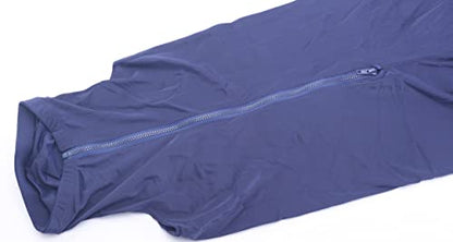 Leberna Stretch Horse Hood with Zip Full Face Neck Cover (Navy, L) - color: Navy, size: L