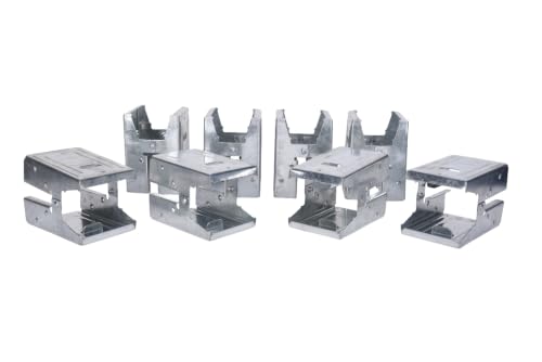Century Drill & Tool 72998 Saw Horse Brackets, 8 Piece | 400lbs weight capacity, Rust-resistant coating, Galvanized metal brackets, For use with standard 2x4 lumber - size: Set of 8