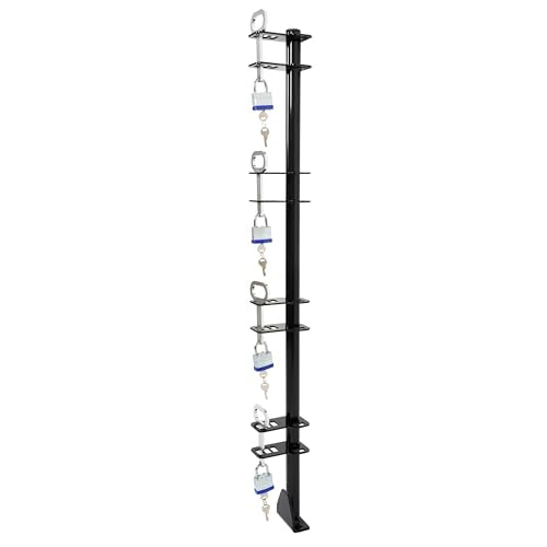 ECOTRIC 4 Place Trimmer Rack Holders for Landscape Truck Trailer Enclosed - color: 4 Locking Positions