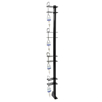 ECOTRIC 4 Place Trimmer Rack Holders for Landscape Truck Trailer Enclosed - color: 4 Locking Positions