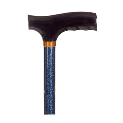 DMI Lightweight Aluminum Adjustable Walking Cane with Derby-Top Handle for Men and Women - color: Blue Ice, size: Pack of 1
