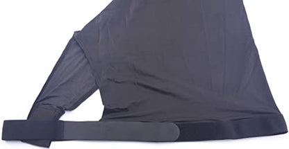 Leberna Stretch Horse Hood with Zip Full Face Neck Cover (Black, M) - color: Black, size: M
