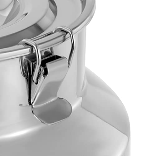 Thickened Stainless Steel Milk Can Large Liquid Container Storage,Stainless Steel Milk Bucket With Sealing Lid and Carry Handle,for Wine, Oil Storage Transport (28L/7.4 Gal) - size: 28L/7.4 Gal