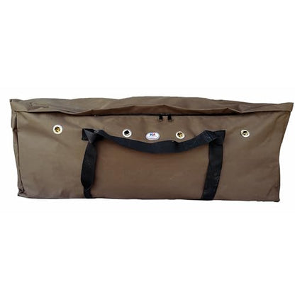Majestic Ally 1200 D Nylon Fabric Large 44” x 20” x 16” and Extra Large 52" x 27" x21" Heavy-Duty Hay Bale Storage Bag (Brown, X-Large)