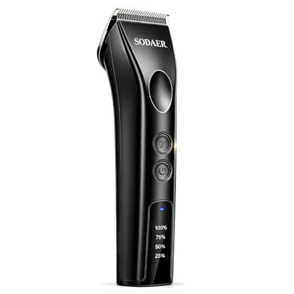 Professional Dog Grooming Clippers, Cordless Pet Hair Clipper - color: Black