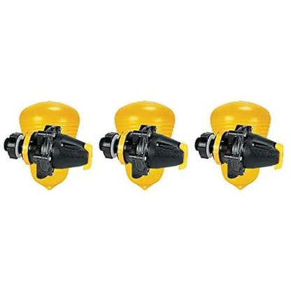 Jobe Valves J-MFV0075DLT 82026 Megaflow Valve 3/4", Yellow/Black – High Flow Float Valve for Livestock Water Troughs, Up to 90 GPM, Underwater Mount, GF Nylon Construction - size: 3 Pack
