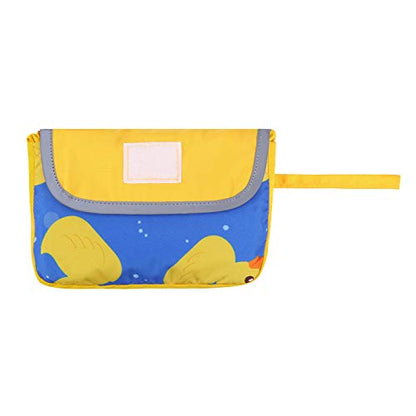 HDE 2-in-1 Reversible Dog Raincoat Hooded Poncho Rain Jacket YLW Duck M - color: Ducks / Yellow, size: Medium