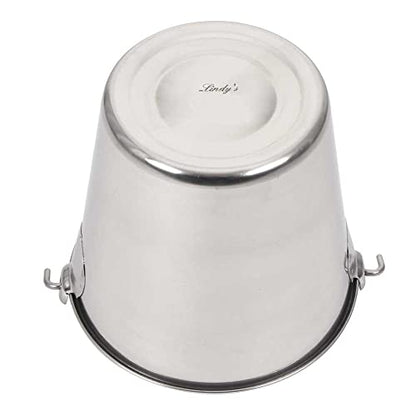 Lindy's 4-Quart Stainless Steel Bucket, Durable Seamless Bucket for Many Home Tasks, Carry Water or Milk, Fill with Food, Use as a Flower Pot, Cleaning Bucket, Table Centerpiece and Much More - size: 4 quarts