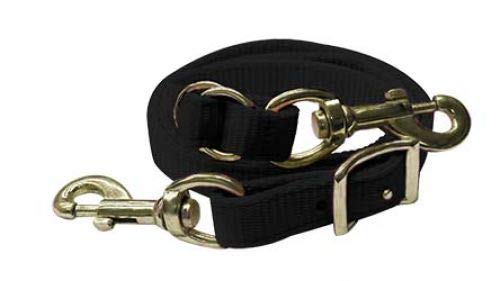Showman Premium Nylon Easy Adjust Tie Down Strap (Black) - color: Black