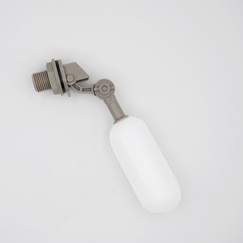 Float Valve 1/2" Auto Fill Mini for Automatic Livestock Waterer Bowl Water Trough Horse Dog Water Shut Off Water Level Control Ball Valve for Pool (1/2 Inch Gray Float Valve)