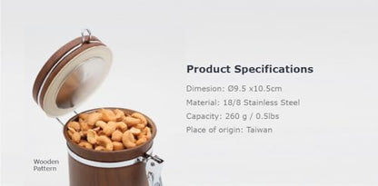 PRINCE G Airtight Coffee Canister with Scoop – Premium Stainless Steel Coffee Storage Container – Light Blocking Vacuum Seal – Keeps Coffee Beans Fresh – 9.1 oz – Bronze - color: Bronze