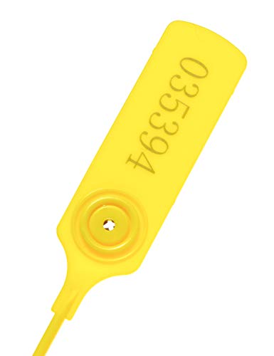 Pull-tite Plastc Security Seals Zip Ties Numbered,7.48",100pcs - color: Yellow, size: 100pcs