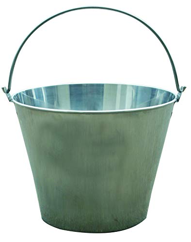 Little Giant® Stainless Steel Dairy Pail | Galvanized Metal Utility Bucket with Handle for Gardening & Farming | Cow Pail | 13 Quart - size: 13 Quart