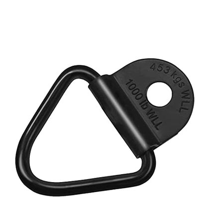 Cargo Tie-Down Anchors,4-Pack Black Steel V-Ring Bolton Trailer Cargo Tie Down,for Trailers,Trucks and Warehouses Replacement for D-Ring Plastic Flush Mount Pan Fitting Tie-Downs - color: V-ring 4-Pack