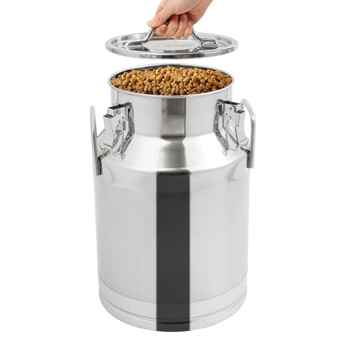 304 Stainless Steel Milk Can, 28L/7.4Gal Milk Bucket Wine Pail Sealed Bucket, Heavy Duty Storage Can Tote Jug with Sealed Lid for Liquid Storage - size: 28L/7.4Gal